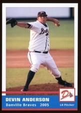 2005 Grandstand Danville Braves DEVIN ANDERSON RC BRAVES WINTER GARDEN FL