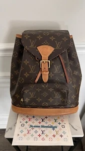 Louis Vuitton Montsouris Backpack MM Brown Canvas Vintage - Picture 1 of 16