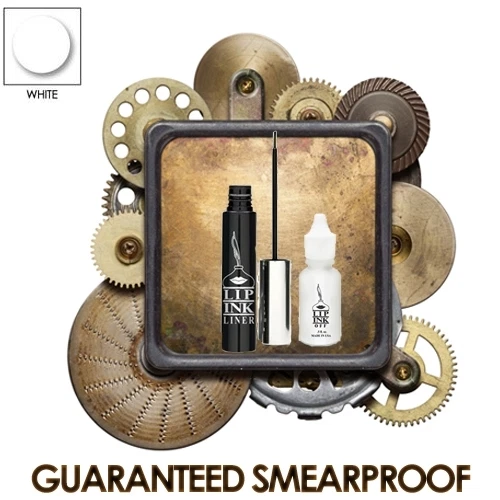 LIP INK STEAMPUNK Smear proof Waterproof Vegan Botanical Liquid EYE LINER WHITE - Image 1 of 1