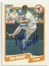Dave Schmidt Baltimore Orioles Personally Autographed Card
