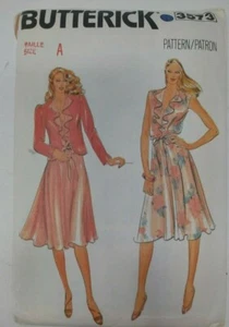 Butterick 3573 Misses Dress and Jacket  Sewing Pattern Size 8 10 12 Vintage - Picture 1 of 3