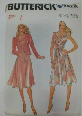 Butterick 3573 Misses Dress and Jacket  Sewing Pattern Size 8 10 12 Vintage - Image 1 of 3