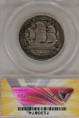 1936   .50   ANACS    MS 64   LONG ISLAND    Classic Silver Commemorative Coin - Image 1 of 2