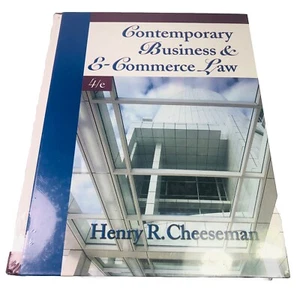 Contemporary Business & E-commerce Law 4th Ed & Student Hdbk Henry R. Cheeseman - Imagen 1 de 6