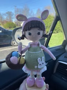 handmade crochet cutie Easter Bunny Girl - Picture 1 of 3