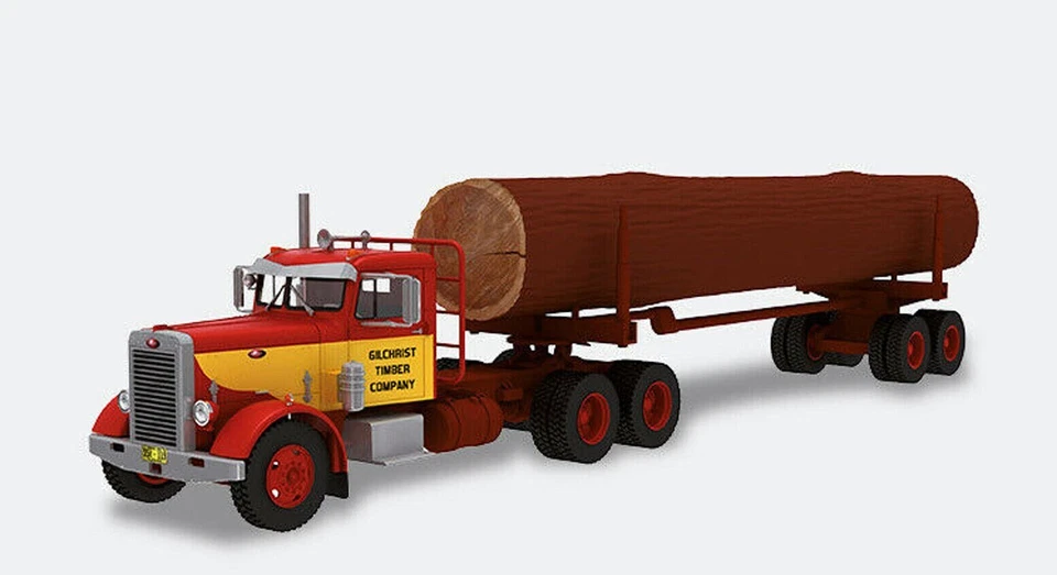 PETERBILT 281 AVEC SA SEMI-REMORQUE TRANSPORT DE BOIS  1/43ème - Photo 1/3