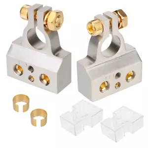 Battery Terminal Clamp Connectors Positive Negative Clamp 0/4/8/10 AWG Gauge - Picture 1 of 7