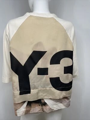 Camiseta Adidas Para Mujer Y-3 CH 3 Jersey Crudo Manga Corta Gráfico S Beige Floral Foto 1 de 4