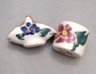 Dollhouse miniatures Ceramic vase and dish Lot of 2 piece 1970s kitchen