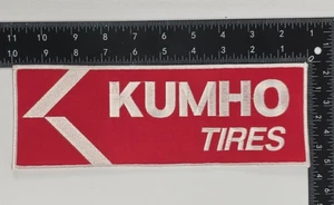 Vintage Kumho Tires 10 Inch Sew On Embroidered Patch - Picture 1 of 2