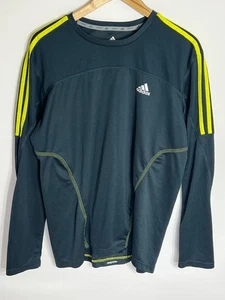 Adidas Running Top Response Climalite Long Sleeve | Men's | Black/Yellow | Large - Picture 1 of 7