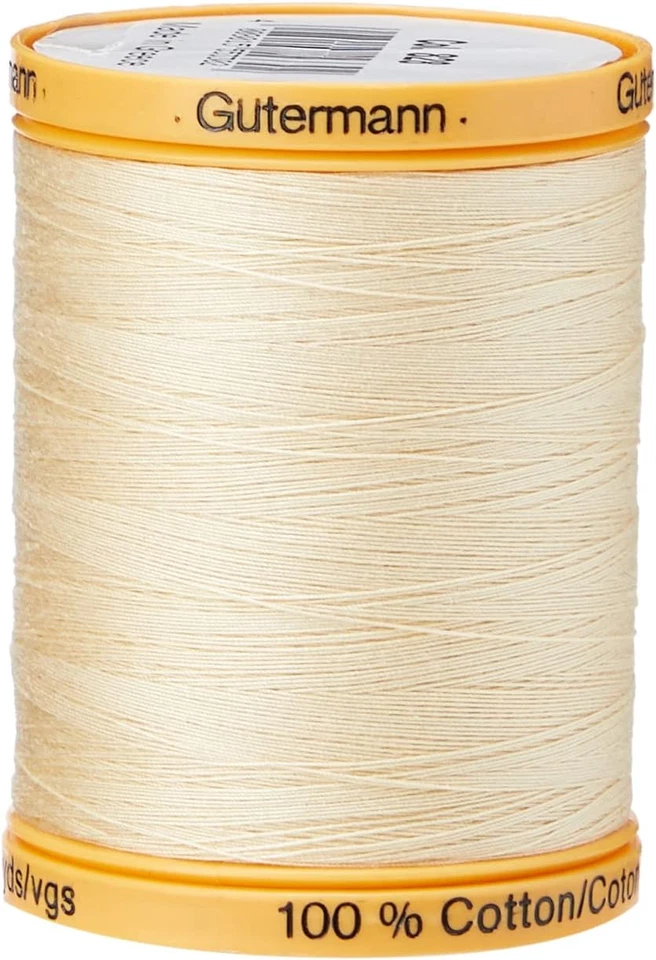Gutermann Natural Cotton Thread Solids 876yd-Vanilla Cream 800C-828