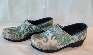 Sanita Professional Clog Womens Size 39 Paisley Floral Shoes - Picture 1 of 5