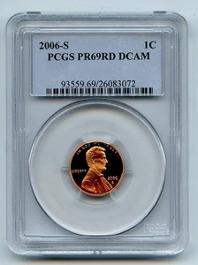 2006 S 1C Lincoln Cent PCGS PR69DCAM - Picture 1 of 1