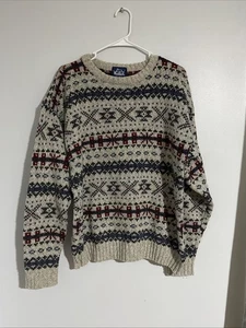 Vintage Men’s Size XL 80s 90s WOOLRICH wool ski Holiday Sweater - Picture 1 of 3