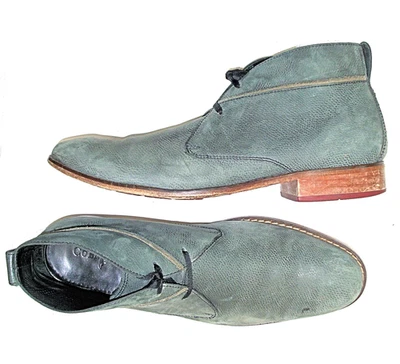 COLE HAAN AIR Colton 11.5 Aqua Nubuck Leather Lace up Chukka Ankle Boots - Image 1 of 3