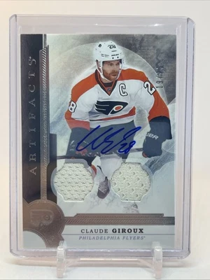 2016-17 Artifacts Claude Giroux 19/25 DUAL PATCH AUTO PHILADELPHIA FLYERS - Image 1 of 4