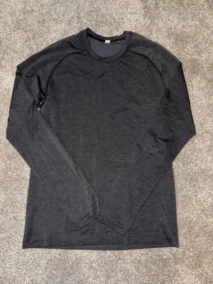 Top deportivo negro de manga larga con cuello redondo talla S de Lululemon para mujer Foto 1 de 3