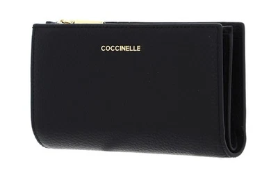 COCCINELLE porte-monnaie Metallic Soft Wallet Noir - Photo 1/4