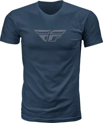 Fly Racing F-Wind Mens Short Sleeve T-Shirt Navy/Gray - Image 1 of 2