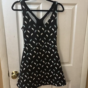 zara trafaluc dress Small Racer back Black Pattern - Picture 1 of 10