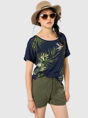 Jack Wolfskin Mujer Azul Marino SS Camiseta Estampado Tropical Informal Talla - M/L Foto 1 de 4