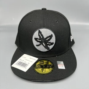New Era 59FIFTY Ohio State Buckeyes Black/Reflective Buckeye Leaf Fitted Hat Cap - Bild 1 von 5