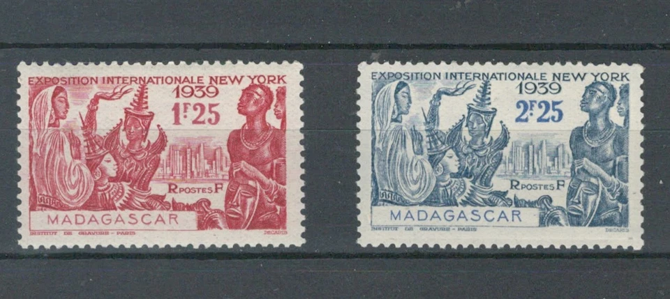 МАДАГАСКАР ФРАНЦУЗСКИЕ КОЛОНИИ ЭКСПОЗИЦИЯ ПАРИЖ 1939 КАК НОВЫЕ БЕЗ НАКЛЕЕК И СЛЕДОВ НАБОР МАРОК ЛОТ (MAD 358) - Изображение 1 из 1