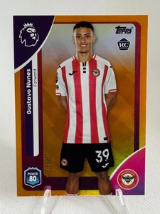 2025/26 Topps Premier League #67 GUSTAVO NUNES RC - ORANGE /25 SP Brentford RC - Picture 1 of 4