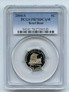2004 S 5C Keel Boat Jefferson Nickel PCGS PR70DCAM - Picture 1 of 1