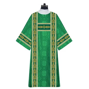 Ornate Deacon Dalmatic Featuring IHS Motif and Embroidered Orphrey - Picture 1 of 16