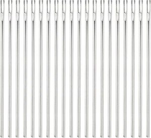 PATIKIL 20 piezas agujas de reiniciar el cabello para muñeca, 0,8 mm 0,8 mm, tono plateado  - Imagen 1 de 6