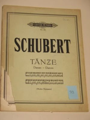 LIBRO SPARTITI SCHUBERT TANZE DANSES - Immagine 1 di 2