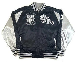Marc Buchanan Pelle Pelle Reversible Embroidered Satin Varsity Jacket Size 3XL - Picture 1 of 7
