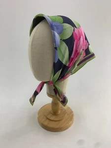 Vintage Leonard Paris Handkerchief Floral Bandana Pocket Square Wrap Neckerchief - Picture 1 of 5