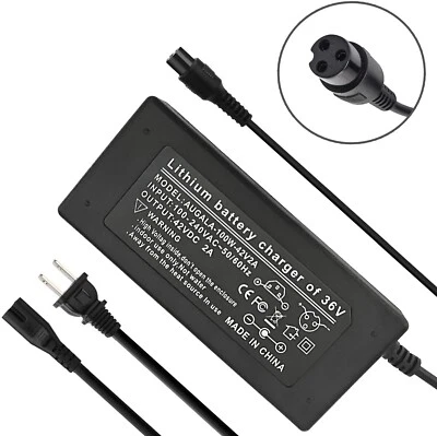 AUGALA 42V 2A Charger for Hoverboard Balancing Scooter Li-ion Battery Power Supply