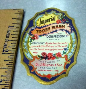 Etichetta originale vintage, etichetta lavaggio denti imperiale, ottima grafica e colori - Foto 1 di 2