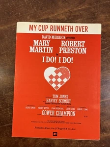VINTAGE SHEET MUSIC 1966 my cup runneth over I do I do Martin Preston Jones - Picture 1 of 3