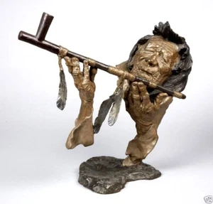 Mark Hopkins  " Grandfather's Prayer" Bronze Sculpture NIB - Picture 1 of 12