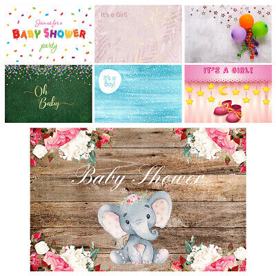 5x3ft 7x5ft Baby Shower Backdrop Decor Photography Background Birthday Party • 7.53£