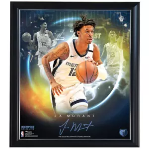 Ja Morant Memphis Grizzlies Facsimile Signed Official Nba Print Framed - Foto 1 di 1