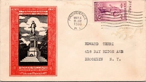 FDC 1936 - Planty SC# 777-24 - Rhode Island Tercentenary (Red) - Single - F59995 - Picture 1 of 2