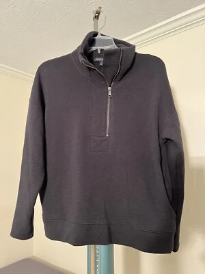 Pullover pequeño Banana Republic para hombre azul descentrado cuarto cremallera Foto 1 de 4