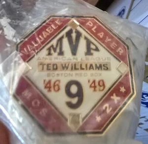 TED WILLIAMS BOSTON RED SOX 2 TIME MVP Lapel Pin - Picture 1 of 1