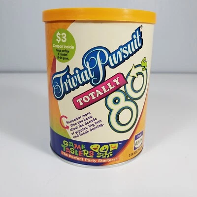 Hasbro Trivial Pursuit Totally 80s Game Tasters Can Party Starter 2007 Sealed - Image 1 of 4