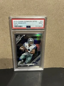 2019 Donruss Optic DAK PRESSCOTT ARGENTO PRIZM #27 Dallas Cowboys PSA 9 - Foto 1 di 2