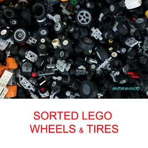 Lego Wheels & Tires 1/2 lb Half Pound Lot Sorted Car Truck Part Bulk Assorted - Picture 1 of 2