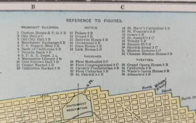 Mapa vintage 1900 SAN FRANCISCO CALIFORNIA 11"x14" antiguo original Chinatown Foto 1 de 4