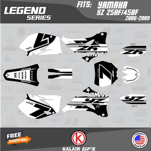 Kit de gráficos para Yamaha YZ250F YZ450F (2006-2009) Legend - BLANCO - Imagen 1 de 4
