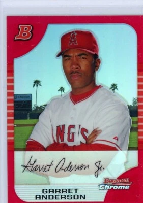 2005 Bowman Chrome Red Refractor #62 Garret Anderson No 3 of 5 - Image 1 of 2